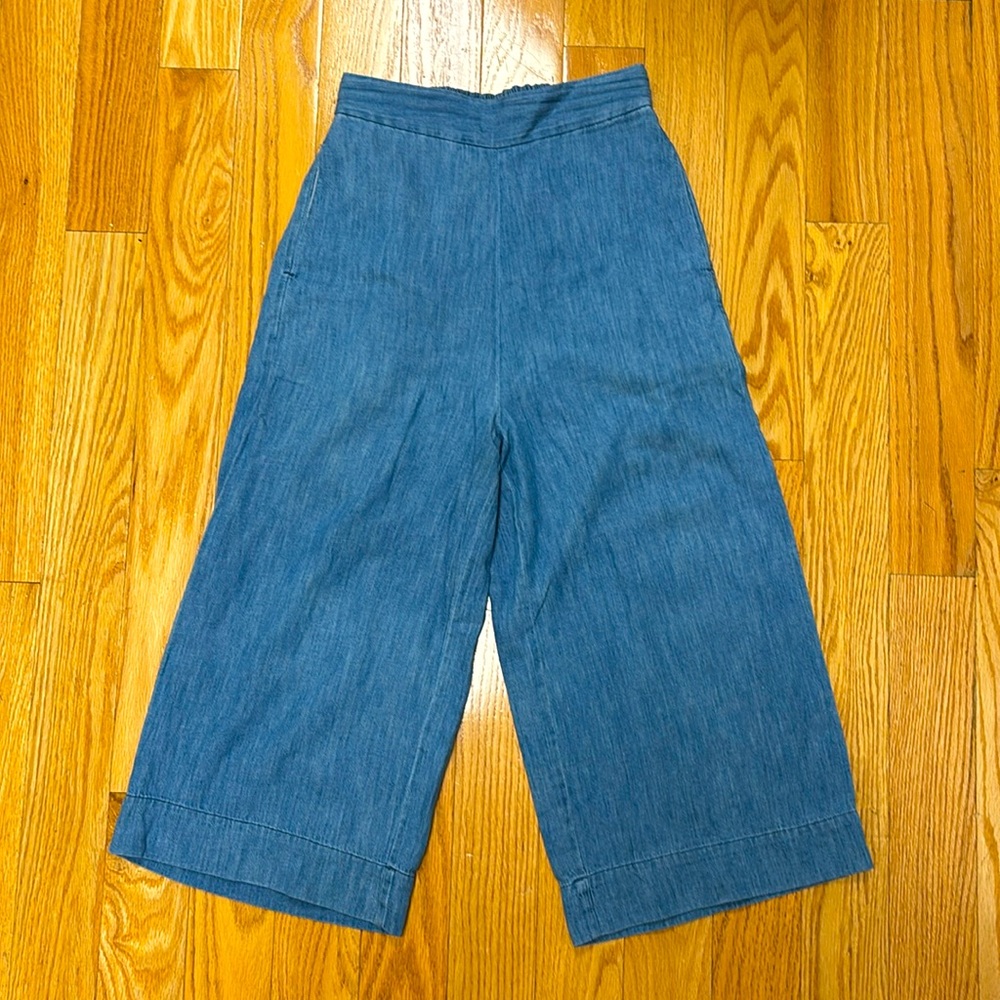 Madewell Palazzo Chambray Pants